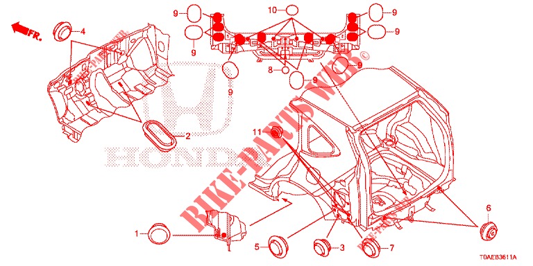ANILLO (ARRIERE) para Honda CR-V 2.0 EXCLUSIVE L 5 Puertas 5 velocidades automática 2015