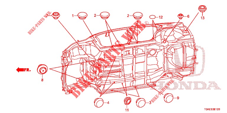 ANILLO (INFERIEUR) para Honda CR-V 2.0 EXCLUSIVE L 5 Puertas 5 velocidades automática 2015