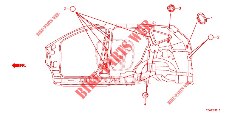 ANILLO (LATERAL) para Honda CR-V 2.0 EXCLUSIVE L 5 Puertas 5 velocidades automática 2015