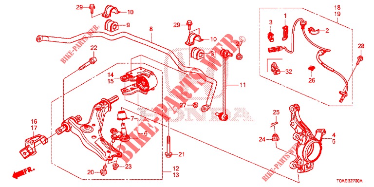 ARTICULACION DELANTERA  para Honda CR-V 2.0 EXCLUSIVE L 5 Puertas 5 velocidades automática 2015
