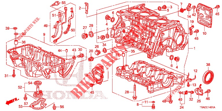 BLOQUE DE CILINDRO/COLECTOR DE ACEITE (2.0L) para Honda CR-V 2.0 EXCLUSIVE L 5 Puertas 5 velocidades automática 2015