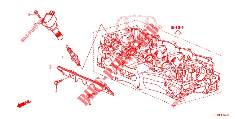 BOBINA DE ORIFICIO DE TAPON (2.0L) para Honda CR-V 2.0 EXCLUSIVE L 5 Puertas 5 velocidades automática 2015