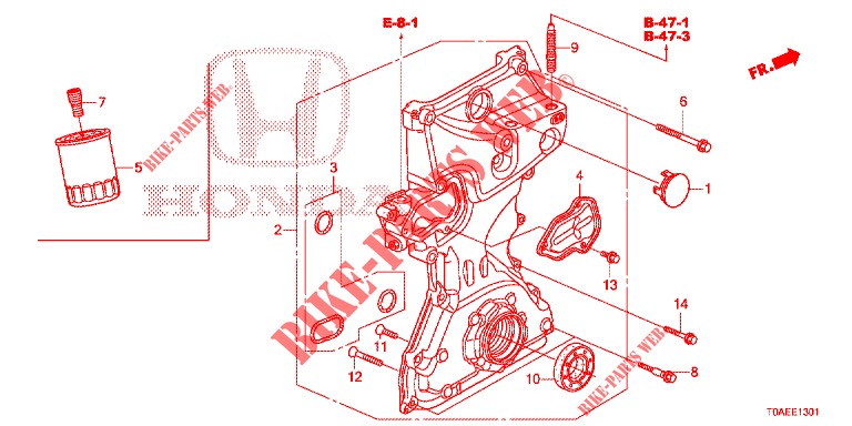 BOMBA DE ACEITE (2.0L) para Honda CR-V 2.0 EXCLUSIVE L 5 Puertas 5 velocidades automática 2015