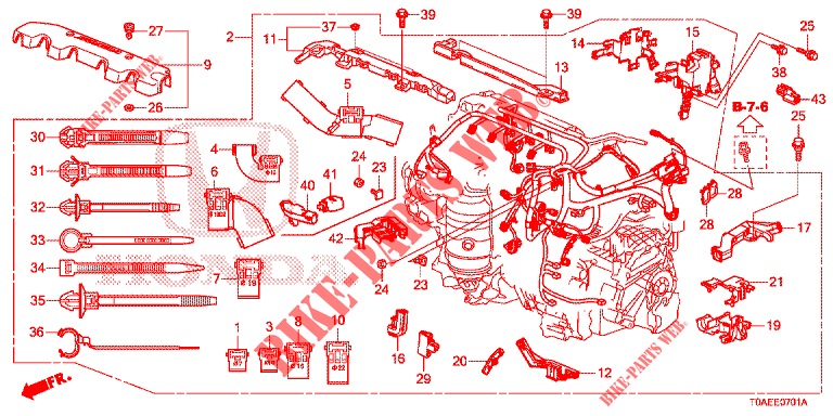 CONJ. DE CABLES DE MOTOR (2.0L) para Honda CR-V 2.0 EXCLUSIVE L 5 Puertas 5 velocidades automática 2015