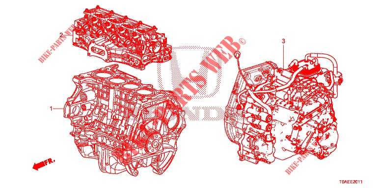 CONJ. DE MOTOR/ENS. DE TRANSMISION (2.0L) para Honda CR-V 2.0 EXCLUSIVE L 5 Puertas 5 velocidades automática 2015