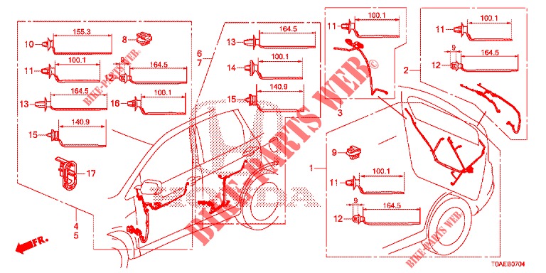 CONJUNTO DE ALAMBRES (LH) (5) para Honda CR-V 2.0 EXCLUSIVE L 5 Puertas 5 velocidades automática 2015