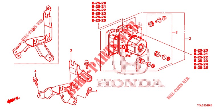 MODULADOR VSA(RH)('00 )  para Honda CR-V 2.0 EXCLUSIVE L 5 Puertas 5 velocidades automática 2015