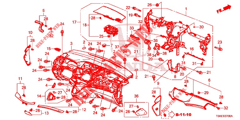 PANEL DE INSTRUMENTO (LH) para Honda CR-V 2.0 EXCLUSIVE L 5 Puertas 5 velocidades automática 2015