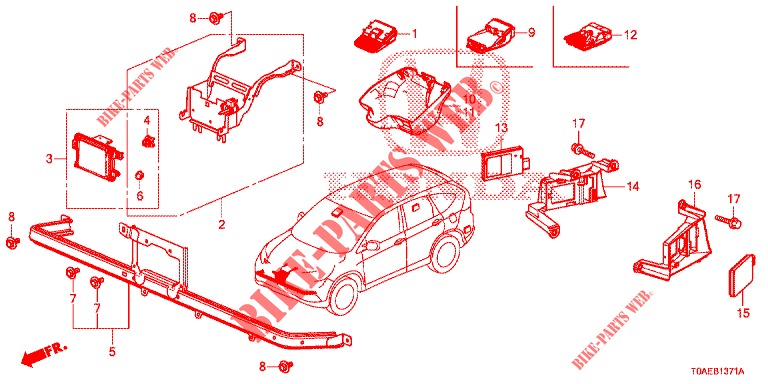 RADAR (2) para Honda CR-V 2.0 EXCLUSIVE L 5 Puertas 5 velocidades automática 2015