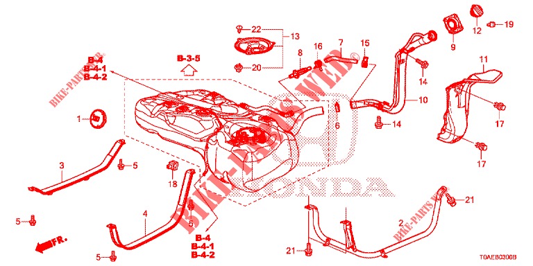 TUBERIA DE LLENADO DE COMBUSTIBLE  para Honda CR-V 2.0 EXCLUSIVE L 5 Puertas 5 velocidades automática 2015