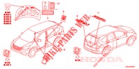 EMBLEMAS/ETIQUETAS DE PRECAUCION  para Honda CR-V 2.0 S 5 Puertas 5 velocidades automática 2015