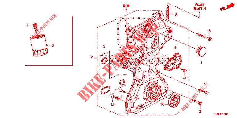 BOMBA DE ACEITE (2.0L) para Honda CR-V 2.0 COMFORT 5 Puertas 9 velocidades automática 2017