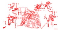 SOPORTES DE MOTOR (DIESEL) (1.6L) para Honda CR-V DIESEL 1.6 COMFORT 5 Puertas 6 velocidades manual 2014