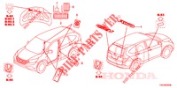 EMBLEMAS/ETIQUETAS DE PRECAUCION  para Honda CR-V DIESEL 1.6 EXECUTIVE NAVI 5 Puertas 6 velocidades manual 2014