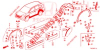 GUARNICION DE LARGUERO LATERAL/PROTECTOR  para Honda CR-V DIESEL 1.6 EXECUTIVE NAVI 5 Puertas 6 velocidades manual 2014