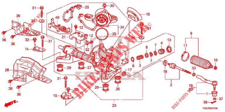 CAJA DE ENGRANAJE DE P.S. (LH) para Honda CR-V DIESEL 1.6 EXECUTIVE NAVI 5 Puertas 6 velocidades manual 2014