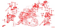 SOPORTES DE MOTOR (DIESEL) (2.2L) (MT) para Honda CR-V DIESEL 2.2 COMFORT 5 Puertas 6 velocidades manual 2014