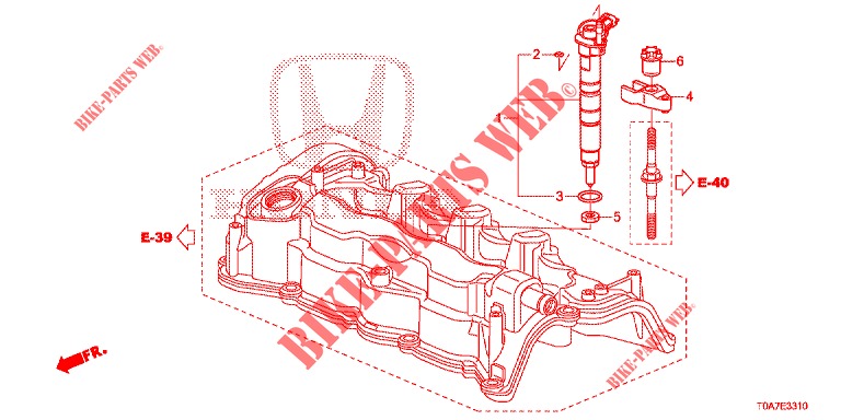INYECTOR DE COMBUSTIBLE (DIESEL) (2.2L) para Honda CR-V DIESEL 2.2 COMFORT 5 Puertas 6 velocidades manual 2014