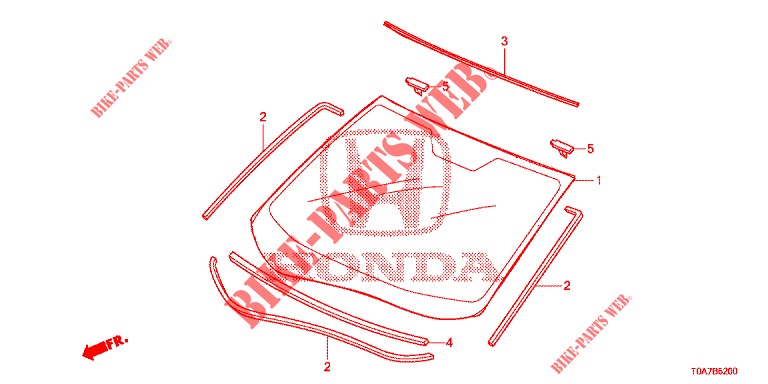 PARABRISAS DELANTERO/ PARABRISAS TRASERA  para Honda CR-V DIESEL 2.2 ELEGANCE 5 Puertas 5 velocidades automática 2014
