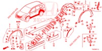 GUARNICION DE LARGUERO LATERAL/PROTECTOR  para Honda CR-V DIESEL 2.2 ELEGANCE L 5 Puertas 6 velocidades manual 2014
