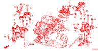 SOPORTES DE MOTOR (DIESEL) (2.2L) (MT) para Honda CR-V DIESEL 2.2 ELEGANCE L 5 Puertas 6 velocidades manual 2014