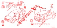 EMBLEMAS/ETIQUETAS DE PRECAUCION  para Honda CR-V DIESEL 2.2 EXCLUSIVE NAVI 5 Puertas 5 velocidades automática 2014