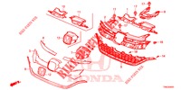 PARRILLA DELANTERA/MOLDURA (2) para Honda CR-V DIESEL 1.6 EXECUTIVE NAVI 5 Puertas 6 velocidades manual 2015