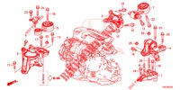 SOPORTES DE MOTOR (DIESEL) (2.2L) (MT) para Honda CR-V DIESEL 2.2 EXCLUSIVE NAVI 5 Puertas 6 velocidades manual 2014