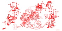 SOPORTES DE MOTOR (DIESEL) (2.2L) (MT) para Honda CR-V DIESEL 2.2 ELEGANCE 5 Puertas 6 velocidades manual 2014