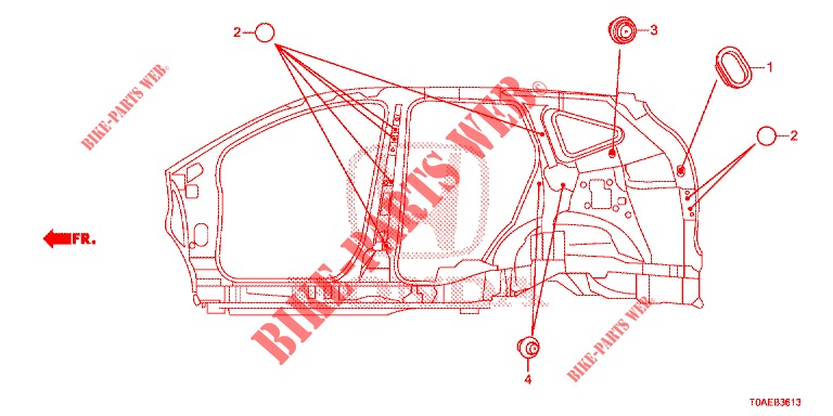 ANILLO (LATERAL) para Honda CR-V DIESEL 1.6 EXCLUSIVE NAVI 4WD 5 Puertas 6 velocidades manual 2015