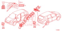EMBLEMAS/ETIQUETAS DE PRECAUCION  para Honda CR-V DIESEL 1.6 COMFORT 5 Puertas 6 velocidades manual 2018