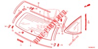 PARABRISAS TRASERA/VIDRIO DE COSTADO  para Honda CR-V DIESEL 2.2 EXCLUSIVE 5 Puertas 6 velocidades manual 2013