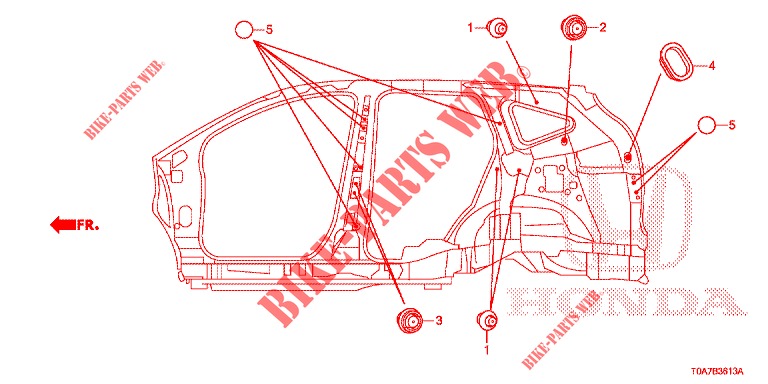 ANILLO (LATERAL) para Honda CR-V DIESEL 2.2 EXCLUSIVE 5 Puertas 6 velocidades manual 2013