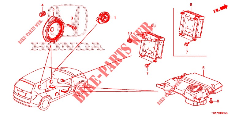 ANTENA/ALTAVOZ  para Honda CR-V DIESEL 2.2 EXCLUSIVE 5 Puertas 6 velocidades manual 2013