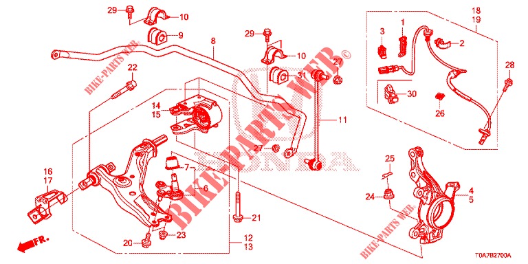 ARTICULACION DELANTERA  para Honda CR-V DIESEL 2.2 EXCLUSIVE 5 Puertas 6 velocidades manual 2013