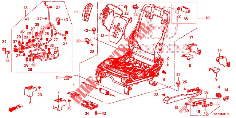 ASIENTO DEL. (G.) (2) para Honda CR-V DIESEL 2.2 EXCLUSIVE 5 Puertas 6 velocidades manual 2013