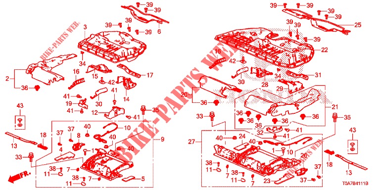 ASIENTO TRASERO (2) para Honda CR-V DIESEL 2.2 EXCLUSIVE 5 Puertas 6 velocidades manual 2013