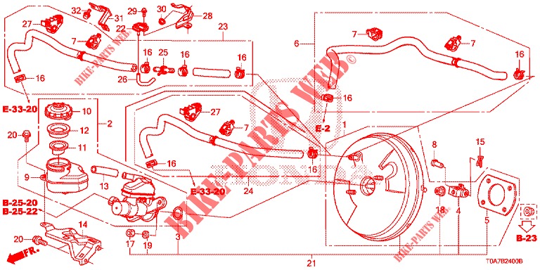 CILINDRO MAESTRO DE FRENO/ALIMENTACION MAESTRA (LH) (1) para Honda CR-V DIESEL 2.2 EXCLUSIVE 5 Puertas 6 velocidades manual 2013