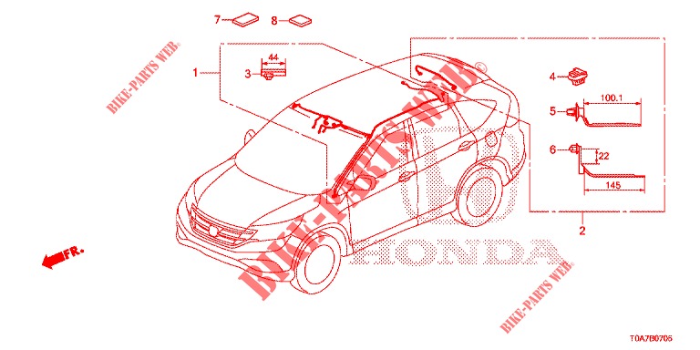 CONJUNTO DE ALAMBRES (LH) (6) para Honda CR-V DIESEL 2.2 EXCLUSIVE 5 Puertas 6 velocidades manual 2013
