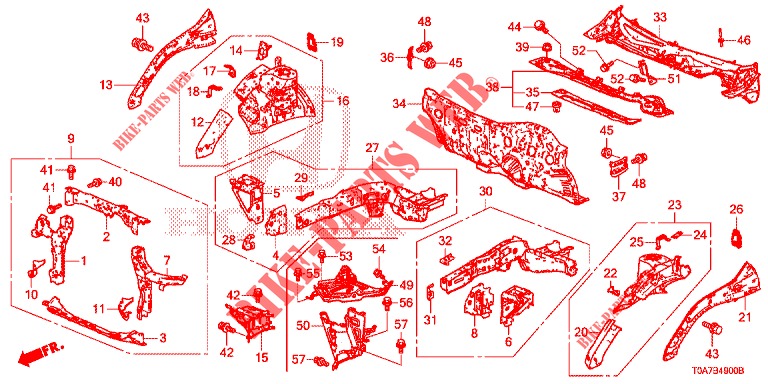 CONTENCION DELANTERA/TABLERO  para Honda CR-V DIESEL 2.2 EXCLUSIVE 5 Puertas 6 velocidades manual 2013