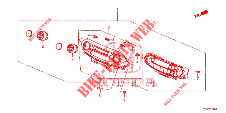 CONTROL DE AIRE          ACONDICIONADO AUTOMATICO(1)  para Honda CR-V DIESEL 2.2 EXCLUSIVE 5 Puertas 6 velocidades manual 2013