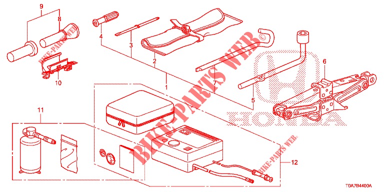 HERRAMIENTAS/GATO  para Honda CR-V DIESEL 2.2 EXCLUSIVE 5 Puertas 6 velocidades manual 2013
