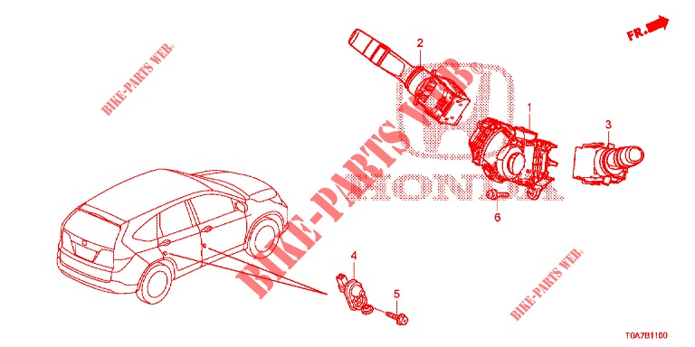 INTERRUPTOR COMBINACION  para Honda CR-V DIESEL 2.2 EXCLUSIVE 5 Puertas 6 velocidades manual 2013