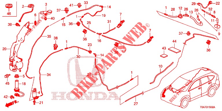 LAVAPARABRISAS DELANTERO (3) para Honda CR-V DIESEL 2.2 EXCLUSIVE 5 Puertas 6 velocidades manual 2013