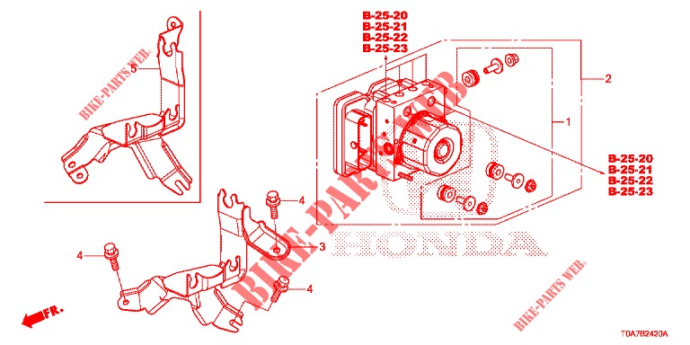MODULADOR VSA(RH)('00 )  para Honda CR-V DIESEL 2.2 EXCLUSIVE 5 Puertas 6 velocidades manual 2013