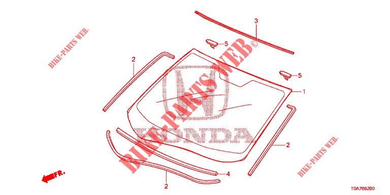 PARABRISAS DELANTERO/ PARABRISAS TRASERA  para Honda CR-V DIESEL 2.2 EXCLUSIVE 5 Puertas 6 velocidades manual 2013