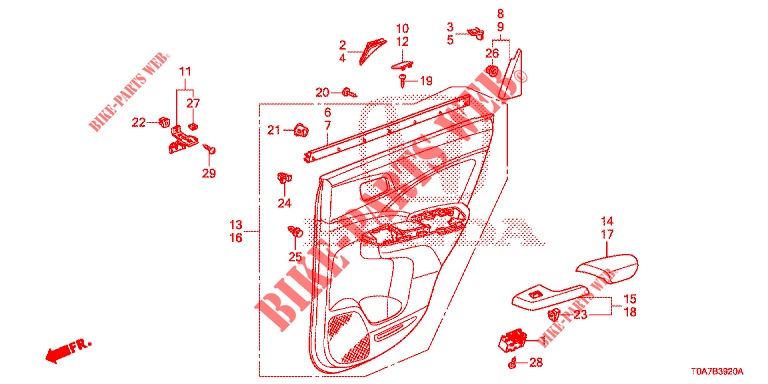 RECUBRIMIENTO DE PUERTA(4D)  para Honda CR-V DIESEL 2.2 EXCLUSIVE 5 Puertas 6 velocidades manual 2013