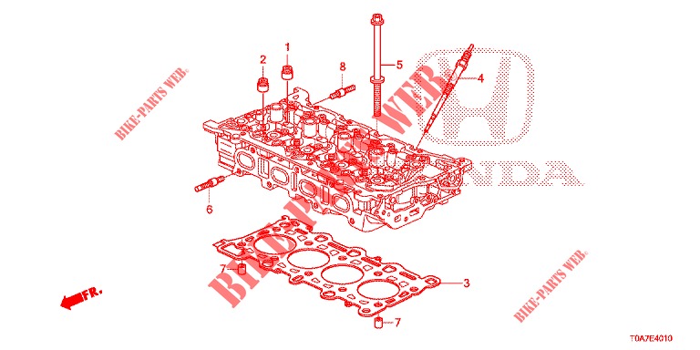 SELLO DE VAPOR DE VALVULA/BUJIA INCANDESCENCIA (DIESEL) (2.2L) para Honda CR-V DIESEL 2.2 EXCLUSIVE 5 Puertas 6 velocidades manual 2013
