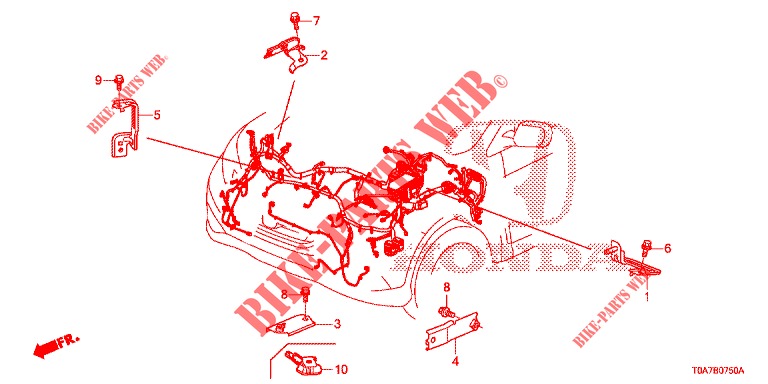 SOPORTE DE MAZO DE CABLES para Honda CR-V DIESEL 2.2 EXCLUSIVE 5 Puertas 6 velocidades manual 2013