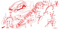 GUARNICION DE LARGUERO LATERAL/PROTECTOR  para Honda CR-V DIESEL 2.2 COMFORT 5 Puertas 6 velocidades manual 2013